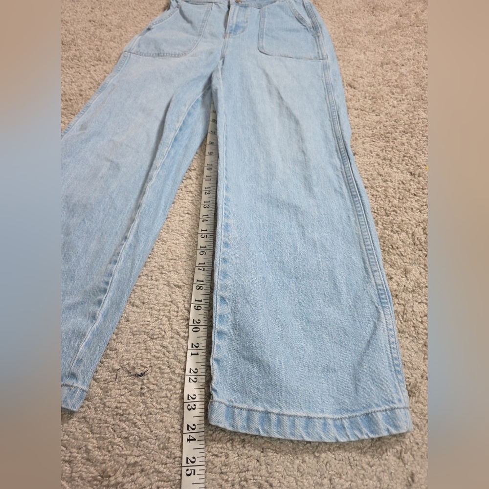 Madewell Denim Stitched Strap Jumpsuit Size 0 Light Wash - Picture 10 of 12